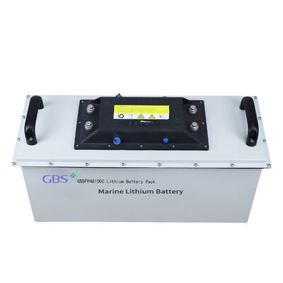 سعر جيد بطارية محرك صيد بحري GBS 48 فولت 100 أمبير في الساعة مزودة بنظام إدارة البطارية (BMS) LiFePO4 سائلة 3000 دورة قارب بحري كهربائي يخت حمولة قصوى 5 كيلو واط متصل